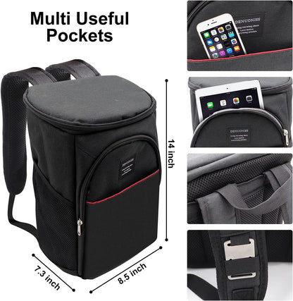 Cooler Backpack 18L Leakproof Insulated Large Capacity Lunch Cooler for Men Women to Picnics Camping