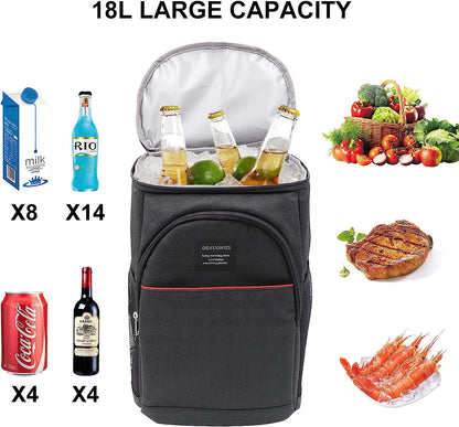 Cooler Backpack 18L Leakproof Insulated Large Capacity Lunch Cooler for Men Women to Picnics Camping
